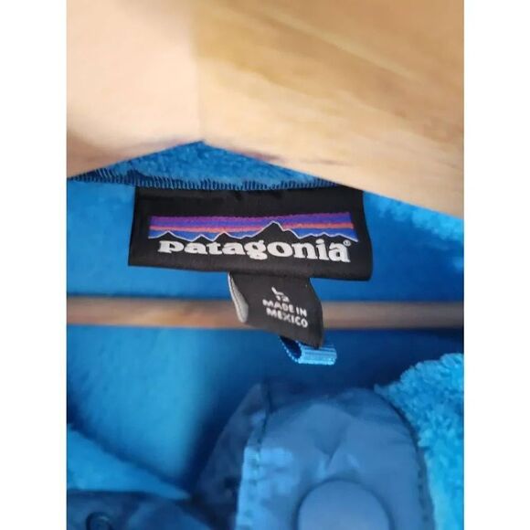 Patagonia Girls' Re-Tool Snap-T® Pullover, BLUE L - Picture 7 of 8